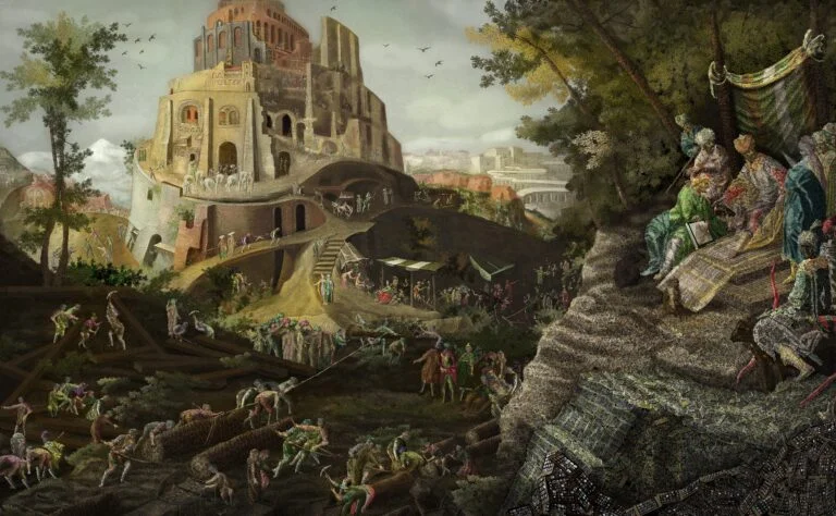 Mythe de Babel 7 d’après La Construction de la tour de Babel de Frederik van Valckenborch-180×291